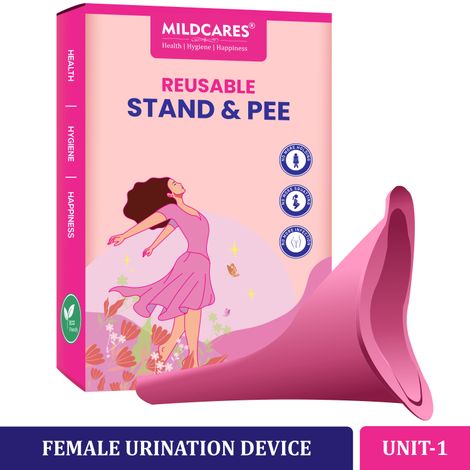 Buy MildCares Silicone Stand and Pee Reusable Female Urination Device (Pack of 1) | For Women, Pregnant Women, Joint Pain Patients & Travellers | Easy To Carry | Reduces The Risk Of UTI Infections | Travel Friendly | Leak-proof-Purplle