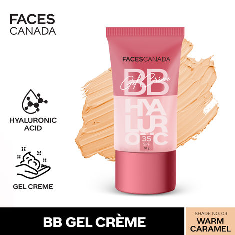 Buy FACES CANADA SPF 35 BB Gel Creme - Warm Caramel, 30 gm | Multitasking | Even Skin Tone | Instant Glow | Smooth Flawless Matte Finish | Hydrating | Lightweight & Nonsticky-Purplle