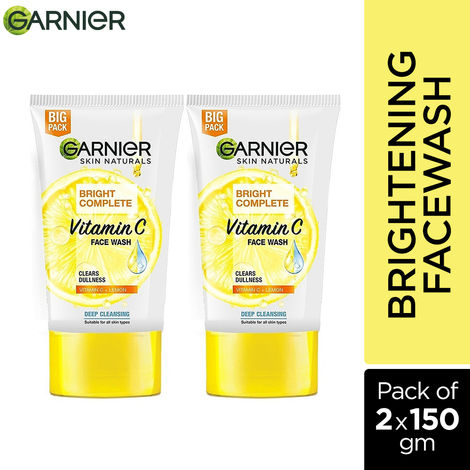 Buy Garnier Bright Complete Brightening Facewash (150 g) (Pack of 2)-Purplle