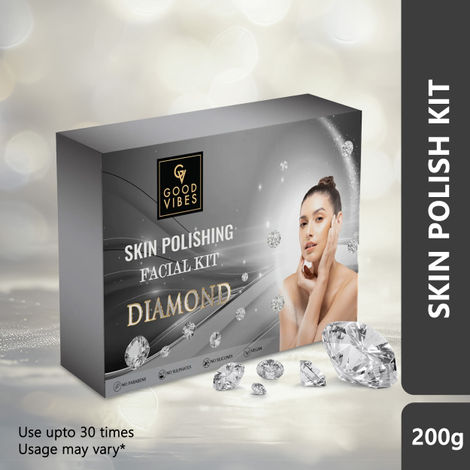 Buy Good Vibes Diamond Skin Polishing Facial Kit | Glass Skin Effect, Can Be Used Up to 30 Times (Usage May Vary by Individual) (200 gm)-Purplle