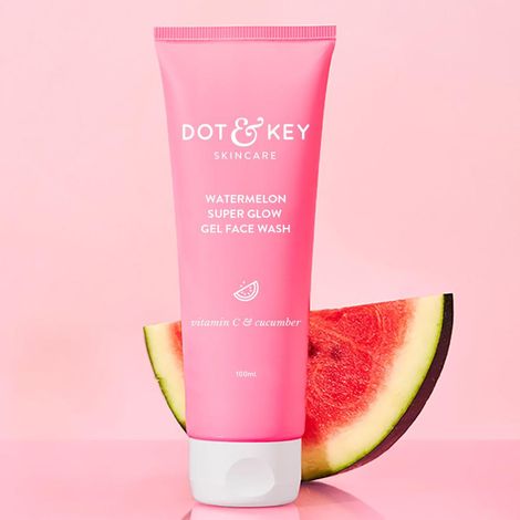 Buy Dot & Key Watermelon COOLING Gel Face Wash with Vitamin C & Cucumber | Face Wash for Glowing Skin, Pigmentation and Dark Spot Reduction Normal, Combination & Oily Skin| 100 ml-Purplle