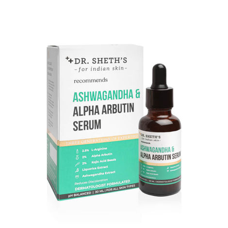 Buy Dr. Sheth's Ashwagandha & Alpha Arbutin Serum (30 ml)-Purplle