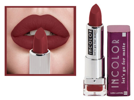 Buy Incolor Lets Go For Matte Lipstick 15 Wild Love 3.7 gm-Purplle