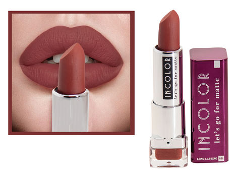 Buy Incolor Lets Go For Matte Lipstick 12 Diva 3.7 gm-Purplle