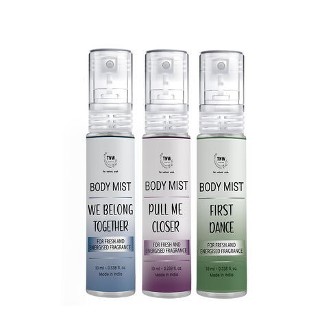 Buy TNW -The Natural Wash Body Mist Combo Minis 10ml*10ml*10 ml | Long Lasting Fragrance | Fresh Feel-Purplle