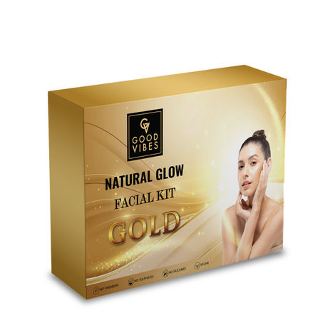 Buy Good Vibes Gold Natural Glow Facial Kit | Parlour wala glow at home (200g) - GT-Purplle