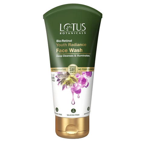 Buy Lotus Botanicals Bio Retinol Youth Radiance Face Wash | Preservative Free | For All Skin Types | 100ml-Purplle