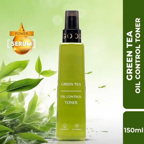 Buy Good Vibes Green Tea Oil Control Toner with Power of Serum | Reduces irritation and redness (150 ml)-Purplle