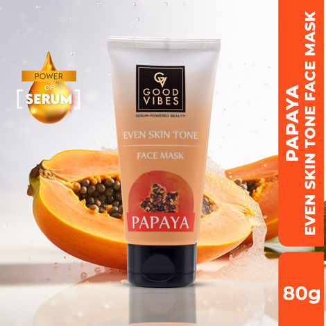 Buy Good Vibes Even Skin Tone Papaya Face Mask | Soothing, Natural Ingredient, All skin type (80g)-Purplle
