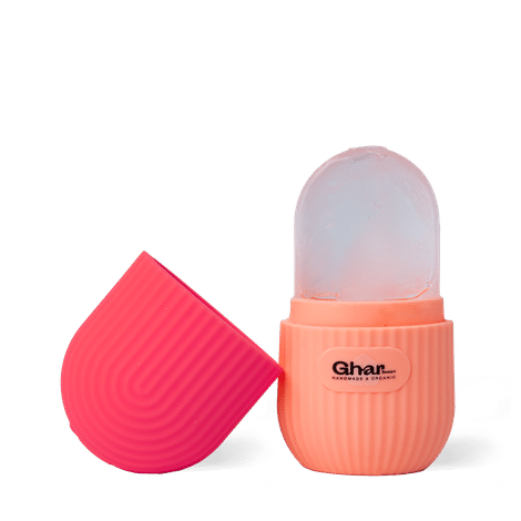 Buy GHAR SOAPS Ice Roller For Face & Eye Massage, Reusable Facial Tool for Glowing & Tighten Skin ( Pink )-Purplle