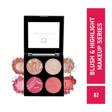 Buy Matt look Make-up series Baked Blush & Highlight Palette, Multicolor-02 (12gm)-Purplle