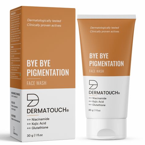 Buy DERMATOUCH Bye Bye Pigmentation Face Wash || Anti Pigmentation Face Wash for Women/Men with Niacinamide, Kojic Acid, & Glutathione -30G-Purplle