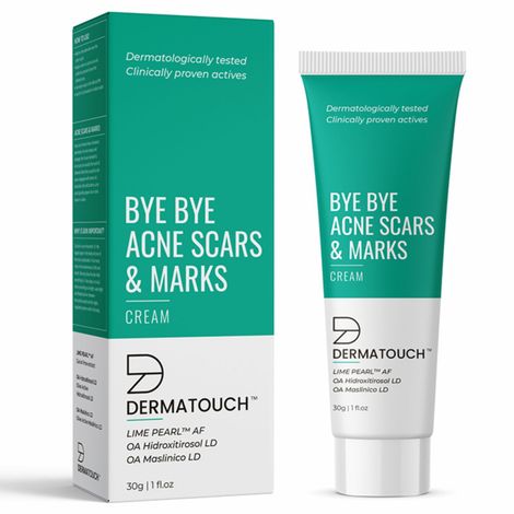 Buy DERMATOUCH Bye Bye Acne Scars & Marks Cream || Acne Scars Corrector || Formulated Specially to Address Scars & Marks || Gives Even Skin Tone || Suitable For All Skin Types - 30G-Purplle