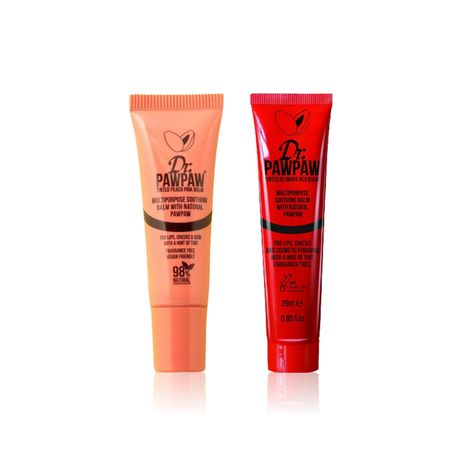 Buy Dr.PAWPAW Lip Balm Super Saver Combo | Peach Pink (10 ml) & Ultimate Red (10 ml)-Purplle