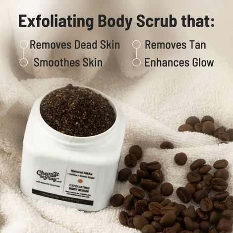 Buy Chemist at Play Exfoliating Coffee Body Scrub for Tan Removal, Soft-Smooth Skin with natural AHA Scrub (75 g)-Purplle