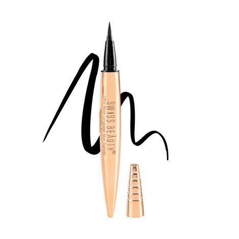 Buy Swiss Beauty Ultra Black Liquid Pen Eyeliner - Black (0.8 ml)-Purplle