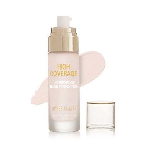 Buy Swiss Beauty High Coverage Waterproof Base Foundation - White-Ivory (55 g)-Purplle