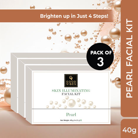 Buy Good Vibes Pearl Illuminating Skin Facial Kit (Pack of 3)-Purplle
