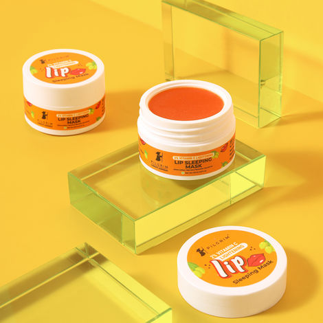 Buy Pilgrim 2% Vitamin C Lightening Lip Sleeping Mask for glowing lips 9 ml-Purplle