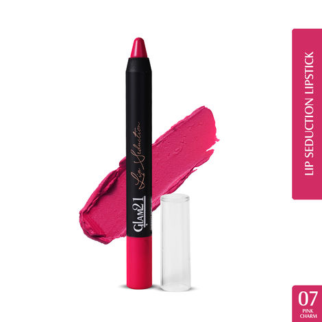 Buy Glam21 Lip Seduction Non- Transfer Crayon Lipstick| Lightweight & Longlasting|Creamy Matte Formula - 2.8gm|Sherbet Pink|07-Purplle