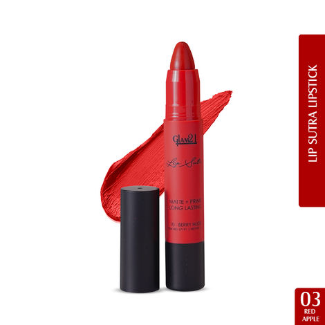 Buy Glam 21 Lip Sutra Non-Transfer Crayon Lipstick |Lightweight & Longlasting| Creamy and comfortable on lips -2.8 gm | Red Apple-03-Purplle