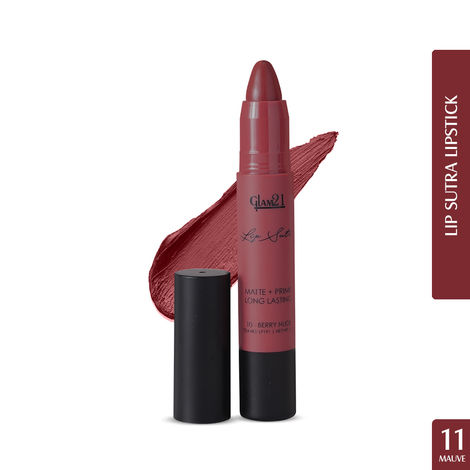 Buy Glam 21 Lip Sutra Non-Transfer Crayon Lipstick |Lightweight & Longlasting| Creamy and comfortable on lips -2.8 gm | Mauve-11-Purplle
