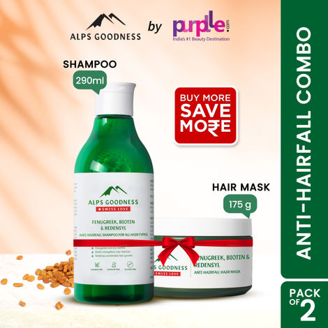 Buy Alps Goodness Fenugreek Biotin & Redensyl Anti Hair Fall Hair Mask (175 g)+ Anti Hairfall Shampoo (290 ml)-Purplle