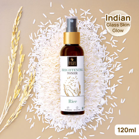 Buy Good Vibes Rice Brightening Toner | Rice water, Pore Minimizing, Glass skin, Korean skin | With Cucumber (120 ml)-Purplle