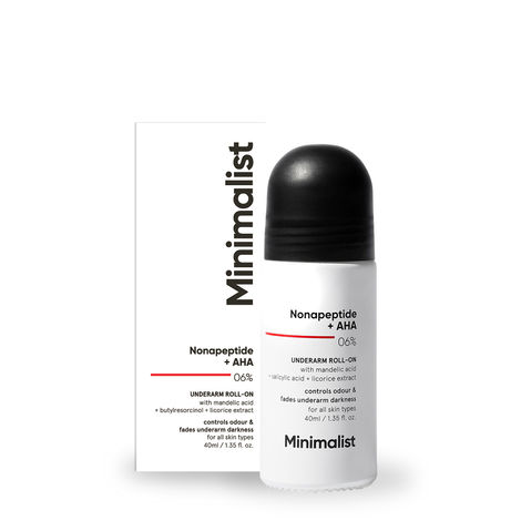 Buy Minimalist Nonapeptide + AHA 06% Underarm Roll On Controls Odour & Fades Darkness 40 ml-Purplle