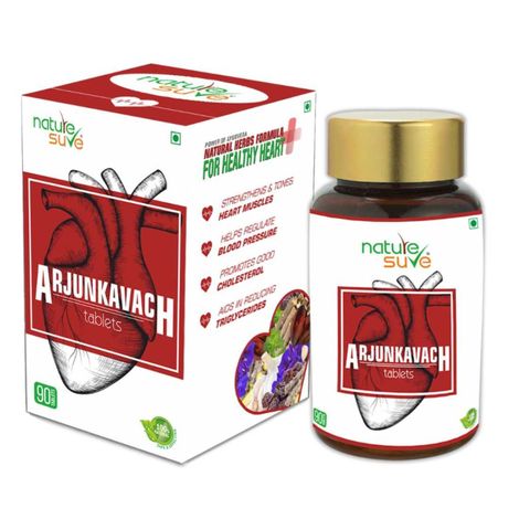 Buy Nature Sure Arjun Kavach Tablets for Healthy Heart in Men and Women - 90 Nos-Purplle