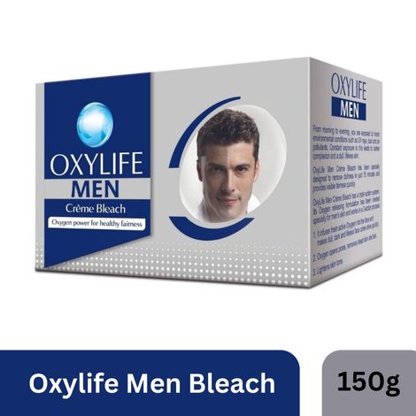 Buy Oxylife Men Crème Bleach - 150 g | For All Men Skin Types | Effective Skin Lightening | Removes Tan & Lightens Dark Spots | Instant & Long Lasting Fairness-Purplle