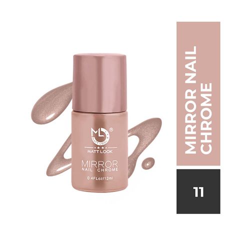 Buy Matt look Shine Like Mirror Nail Chrome, Light-Peach-A (12ml)-Purplle
