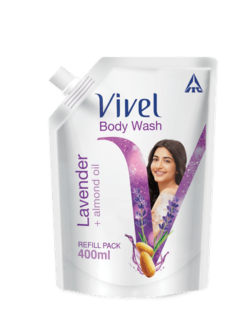 Buy Vivel Body Wash, Lavender & Almond Oil Shower Creme, Liquid Refill Pouch, 400 ml-Purplle