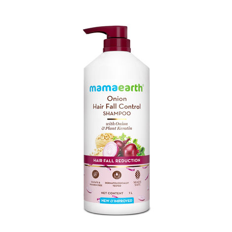Buy Mamaearth Onion Shampoo for Hair Growth & Hair Fall Control with Onion & Plant Keratin - 1 Litre - 1 ltr-Purplle