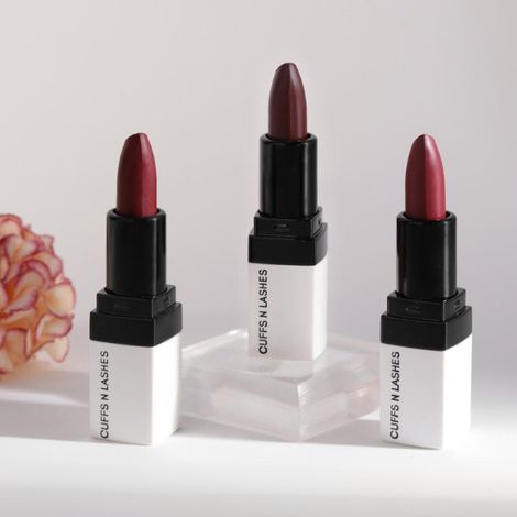 Buy Cuffs N Lashes Doodle Lips Set of 3 Lipsticks I Scribble Chic, Hatched Orchid, Doodle Berry I Set 2 (6 gm)-Purplle