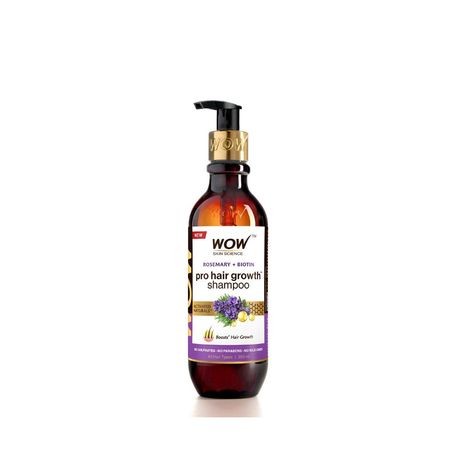 Buy WOW Skin Science Rosemary & Biotin Hair Growth Shampoo 250 ml | Fights Hairf Fall | Grows New Hair | Prevents Breakage & Split Ends | Adds Shine to Dull Hair-Purplle