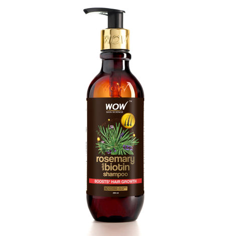 Buy WOW Skin Science Rosemary & Biotin Hair Growth Shampoo 250 ml | Fights Hairf Fall | Grows New Hair | Prevents Breakage & Split Ends | Adds Shine to Dull Hair-Purplle