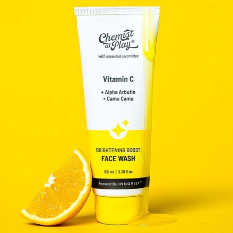 Buy Chemist at Play Vitamin C For Glowing Skin - Niacinamide - Brightening Boost Cleanser Face Wash (100 ml)-Purplle