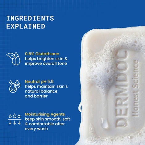 Dermdoc 0.5% Glutathione Cleansing Bar (75 g)