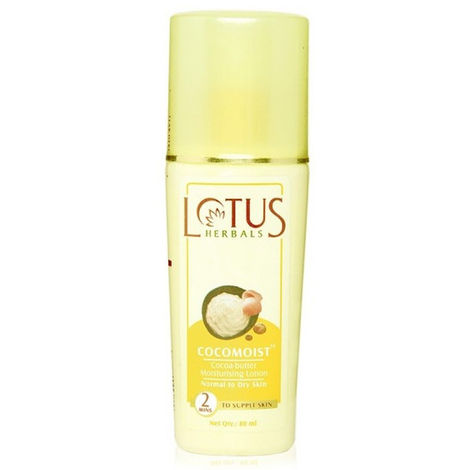 Buy Lotus Herbals Cocomoist Cocoa-Butter Moisturising Lotion | For Normal to Dry Skin | 80ml-Purplle