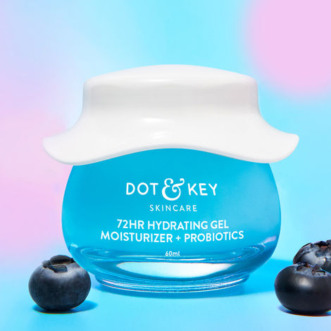 Buy Dot & Key 72HR Hydrating Gel + Probiotics Face Moisturizer with Hyaluronic & Japanese Rice Water | Oil Free Lightweight Gel Moisturizer for Oily & Combination Skin I 60ml-Purplle