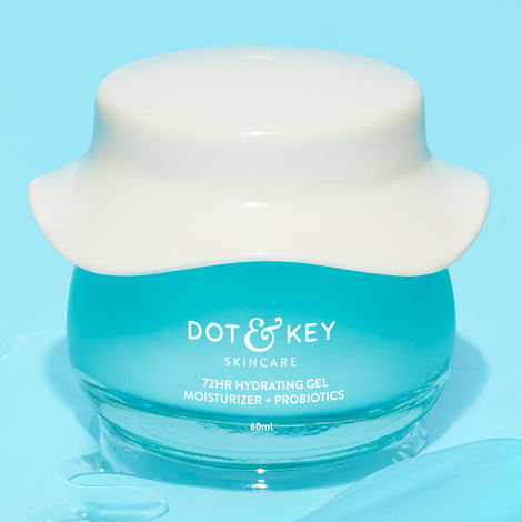 Buy Dot & Key 72HR Hydrating Gel + Probiotics Face Moisturizer with Hyaluronic Acid, Kombucha & Rice Water | Oil Free Lightweight Gel Moisturizer for Oily & Combination Skin I 60ml-Purplle