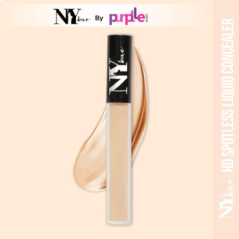 Buy NY Bae HD Spotless Liquid Concealer - White & Milk Chocolate Pretzel 1 (3 ml) | Very Fair Skin | Yellow Undertone | Enriched with Oils | Long Lasting-Purplle