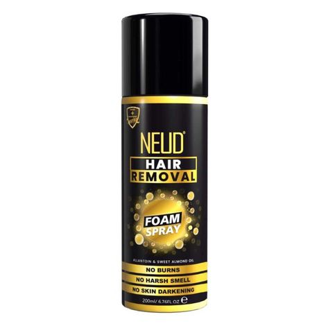Buy NEUD Hair Removal Foam Spray with Allantoin, Sweet Almond Oil Arms, Legs, Chest and Back - 200 ml-Purplle