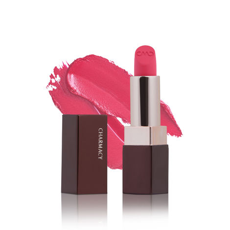 Buy Charmacy Milano Soft Satin Matte Lipstick (Shimmering Blush) - 3.8g, High Coverage, Single Stoke, Hydrating on Lips, Matte In Texture, Glides Smoothly, Vibrant Colors, Non Toxic, Vegan, Cruelty Free-Purplle
