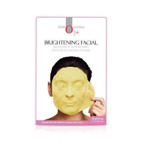Buy O3+ Brightening Facial & Glow Boosting Single Use Kit With Peel Off Mask 45 gm-Purplle
