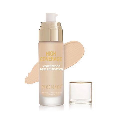 Buy Swiss Beauty High Coverage Waterproof Base Foundation - Natural-Beige (55 g)-Purplle