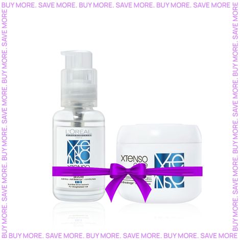 Buy L'Oreal Professionnel Xtenso Care Mask (196gms) + L'Oreal Professionnel Xtenso Care Serum (50ml)-Purplle