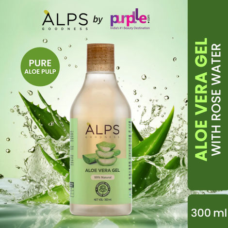 Buy Alps Goodness Aloe Vera Gel infused with Rose Water 300 ml I Natural Moisturizer I For Soft Skin I Soothing & Refreshing I For All Skin & Hair Types I Leave-In Conditioner-Purplle