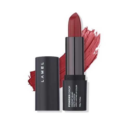 Buy LAMEL Powder Drop Matte Lipstick 401 Cold Beige 3.8gm-Purplle